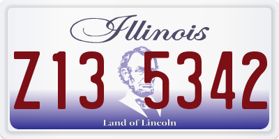 IL license plate Z135342