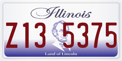 IL license plate Z135375