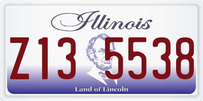 IL license plate Z135538