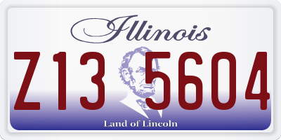 IL license plate Z135604