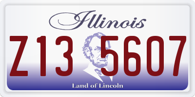 IL license plate Z135607