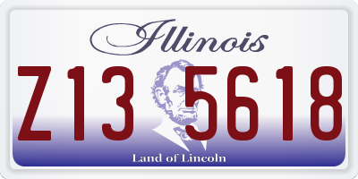 IL license plate Z135618