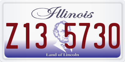 IL license plate Z135730