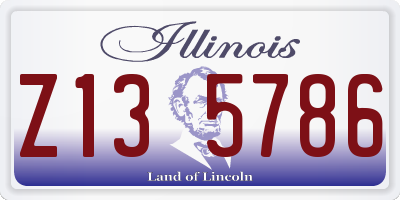 IL license plate Z135786