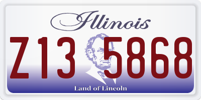 IL license plate Z135868