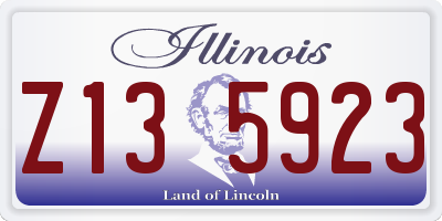 IL license plate Z135923