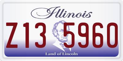 IL license plate Z135960