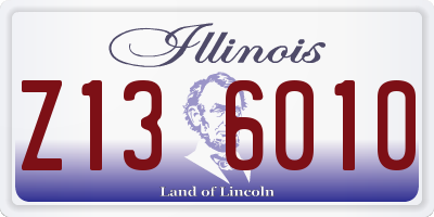 IL license plate Z136010