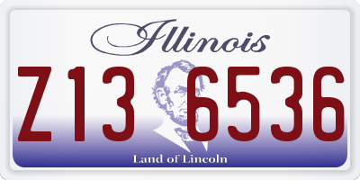 IL license plate Z136536