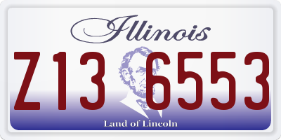 IL license plate Z136553