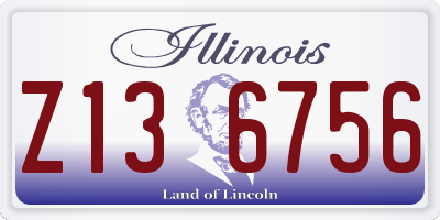 IL license plate Z136756