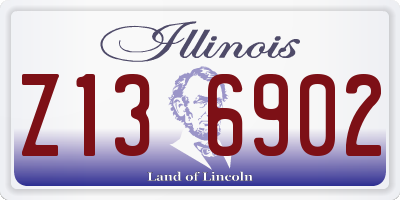 IL license plate Z136902