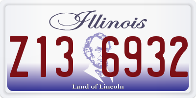 IL license plate Z136932