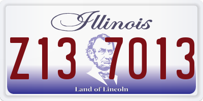 IL license plate Z137013