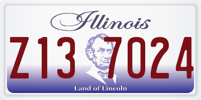 IL license plate Z137024