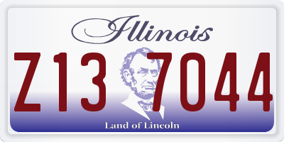 IL license plate Z137044