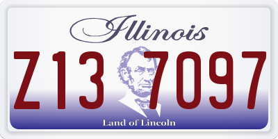 IL license plate Z137097