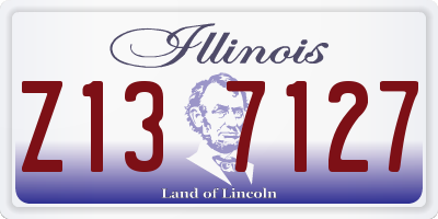IL license plate Z137127