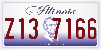 IL license plate Z137166