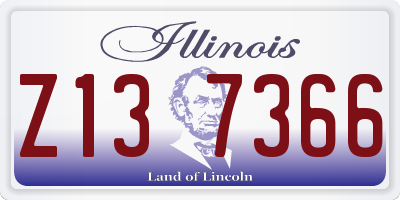IL license plate Z137366