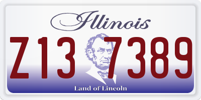 IL license plate Z137389
