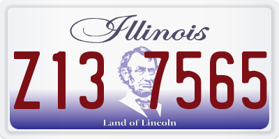 IL license plate Z137565