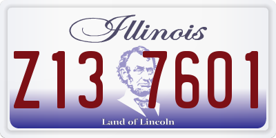 IL license plate Z137601