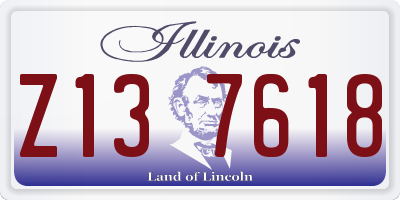 IL license plate Z137618