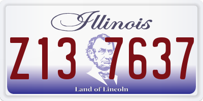 IL license plate Z137637