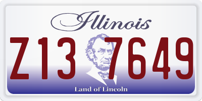 IL license plate Z137649