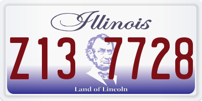 IL license plate Z137728