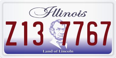 IL license plate Z137767