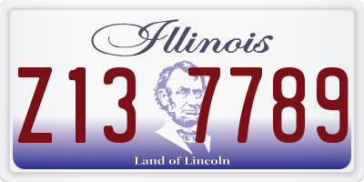 IL license plate Z137789