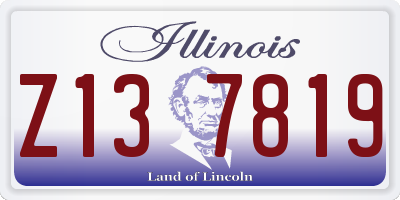 IL license plate Z137819