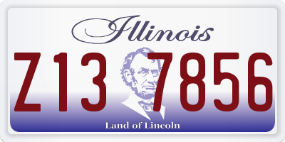 IL license plate Z137856