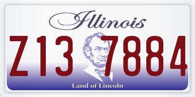 IL license plate Z137884