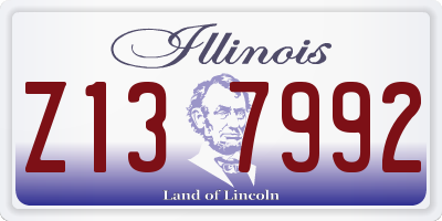 IL license plate Z137992
