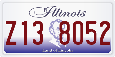IL license plate Z138052