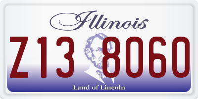 IL license plate Z138060