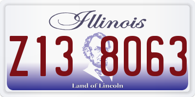IL license plate Z138063