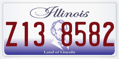 IL license plate Z138582
