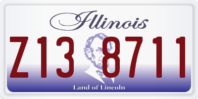 IL license plate Z138711