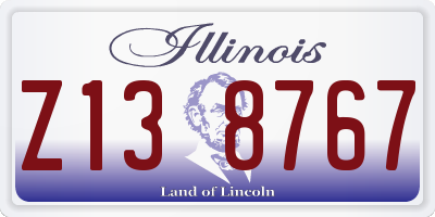 IL license plate Z138767