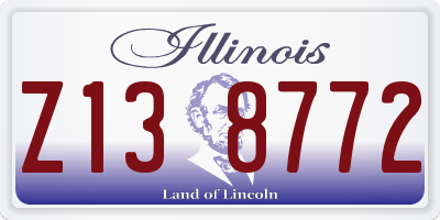IL license plate Z138772
