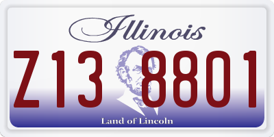 IL license plate Z138801