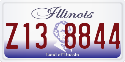 IL license plate Z138844