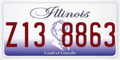 IL license plate Z138863
