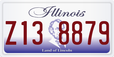 IL license plate Z138879