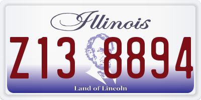 IL license plate Z138894