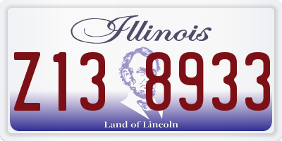 IL license plate Z138933